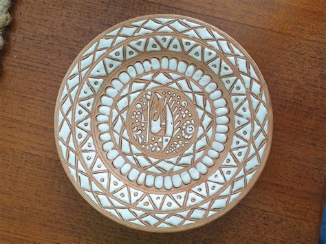 Hello all, wall decorative pottery plate. Icaros Pottery wall plate | Collectors Weekly