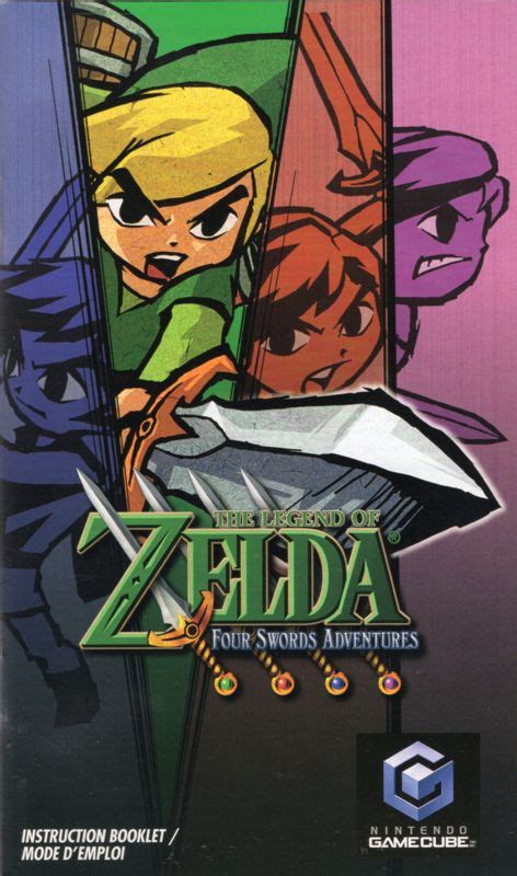 The Legend Of Zelda Four Swords Adventures 2004 Gamecube Box Cover Art Mobygames