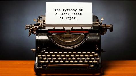 A blank page to write a letter. The tyranny of a blank page: Why creative matters most