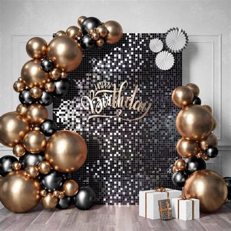 Partypax 24 Sequin Shimmer Wall Backdrop Panels For Party Decorations