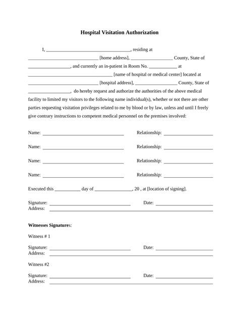 Hospital Visit Form Fill Out And Sign Printable Pdf Template