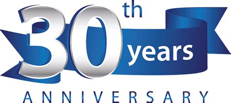 Vector set of anniversary numbers design. 30 Years Anniversary Logo Blue Ribbon-1 - BARE International