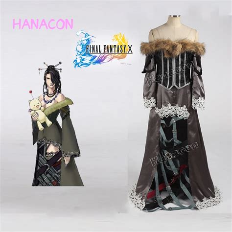 Final Fantasy X Cosplay Costume Lulu Cosplay Costume Gothic Dresses Outfit Halloween Game