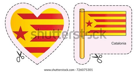 Senyera Flag Catalonia Vector Cut Sign Stock Vector Royalty Free