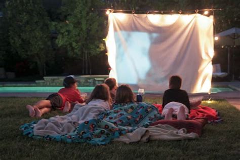 We include a large movie screen rental. Outdoor Movie Night - BettyCrocker.com