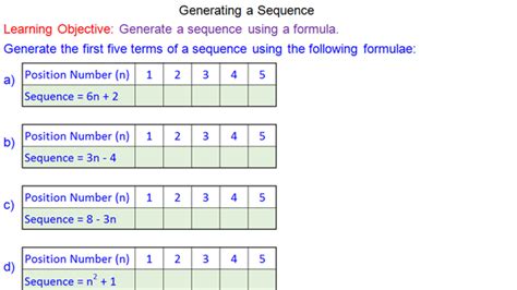 Generating A Sequence Mr