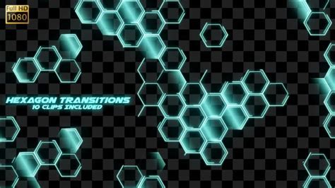 Hexagon Transitions Stock Video Envato Elements