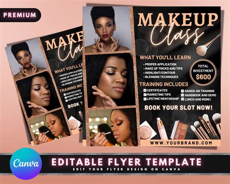 Makeup Masterclass Flyer Etsy