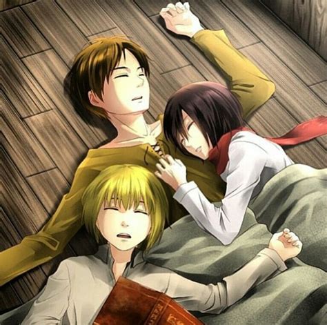 Armin Eren And Mikasa Attack On Titan ~kay Armin Attack Eren