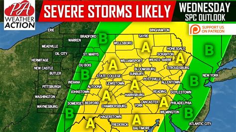 Severe Storms W Damaging Wind Threat Likely Wednesday Pa Weather Action