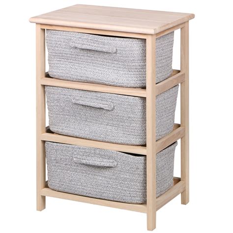 At times, students move in to campus dorms when attending university instead of. 3 Tier Drawers Wooden Storage Cabinet Rack Grey Baskets ...