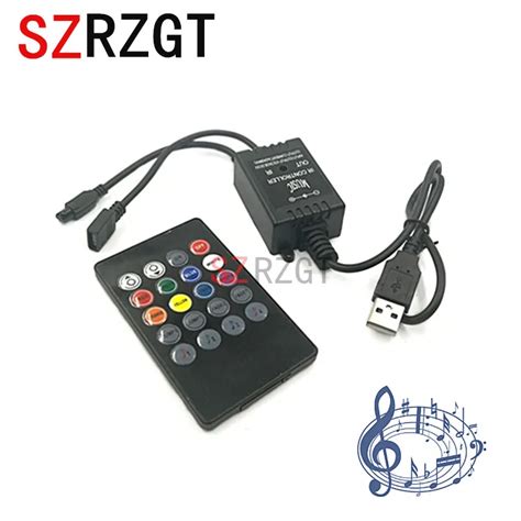 5v music ir controller 20 keys 6a 3 2a black voice sound sensor remote practical home party for