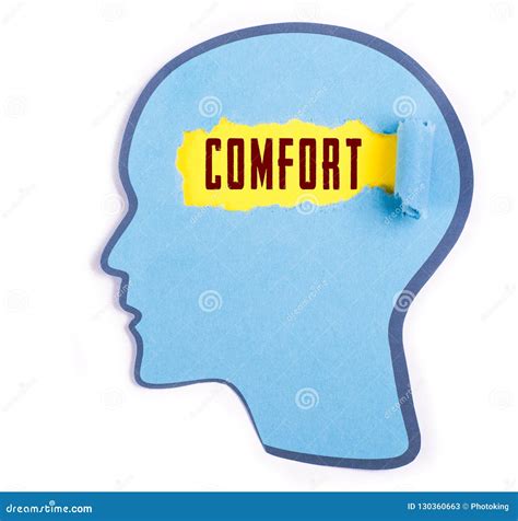 Comfort Word In The Person Head Stock Image Image Of Text Block