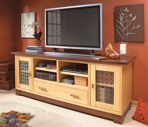 Flat Screen Tv Cabinet Woodworking Project Woodsmith Plans