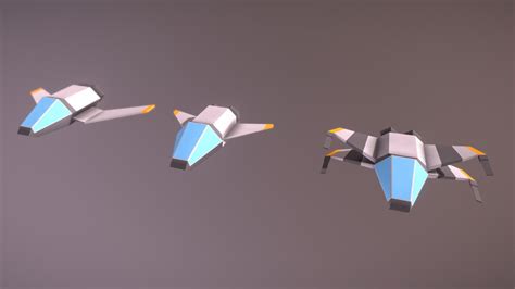 Low Poly Spaceships Download Free 3d Model By Funky Galaxy