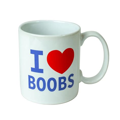 I Love Boobs Ceramic Mug Mansikkamatofi