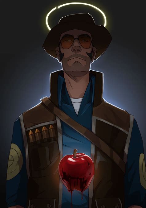 Tf2 Sniper Xd He Has An Apple Team Fortress 2 Video Game Art Video