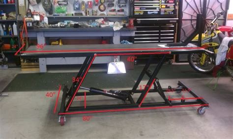 Check out our motorcycle jack selection for the very best in unique or custom, handmade pieces from our футболки shops. Motorcycle Lift Table by Zukbox II -- Homemade motorcycle ...