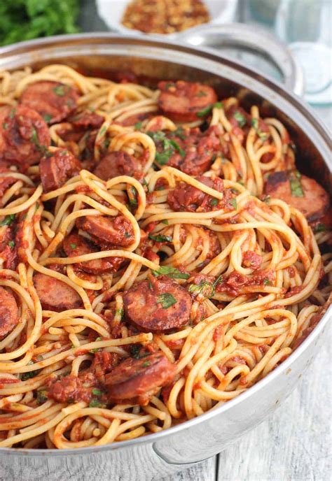 This easy one pot creamy cajun sausage pasta recipe is flavorful comfort food at its best! easy recipes with smoked sausage and pasta