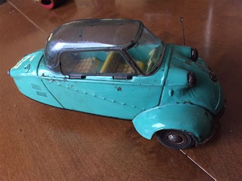 Vintage 1950’s Japanese Bandai, Tin Litho Messerschmitt, 3-wheel