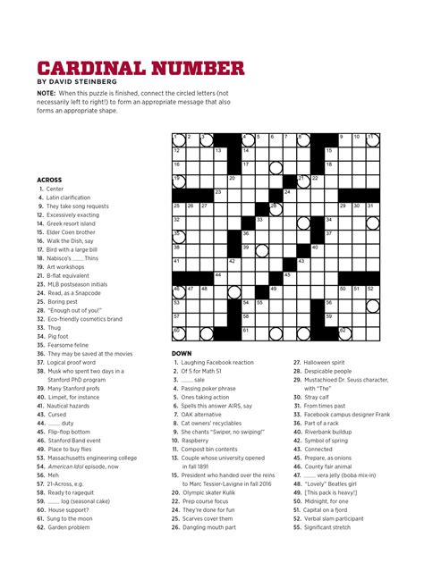 Todays Crossword Puzzle Printable