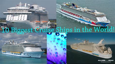 Top 10 Largest Cruise Ships In The World Youtube