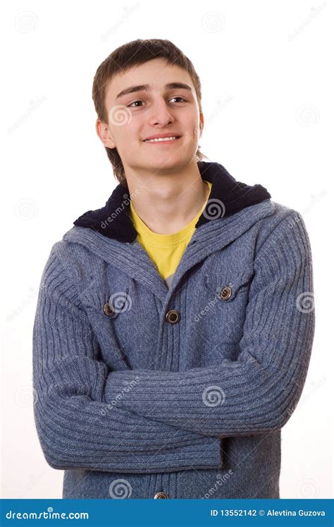Beautiful Teenager Standing Stock Photo Image Of Masculinity Copy