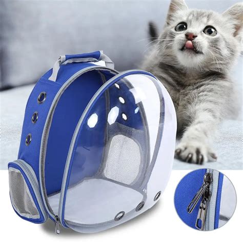 1pc Portable Cat Backpack Breathable Pet Cat Capsule Transparent