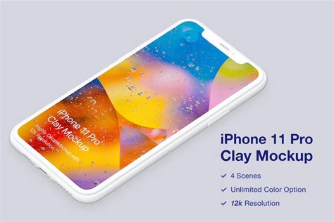 Iphone 11 Pro Mockup Clay Mockup Scenes By Creefty On Envato Elements