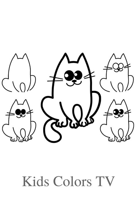 Sweet coloring pages with cute kittens from 44 cats series. How to Draw a Cat - Easy Step by Step Cat Drawing for Kids ...