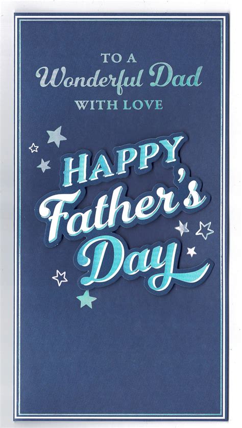Dad Fathers Day Card To A Wonderful Dad Happy Fathers Day With