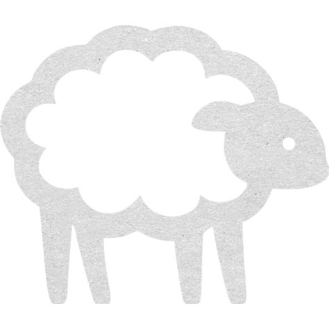 Cardboard sheep icon - Free cardboard animal icons - Cardboard icon set
