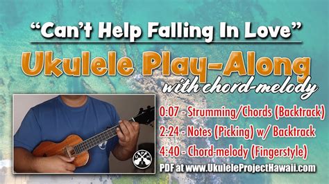 CAN T HELP FALLING IN LOVE CHORD MELODY FINGER STYLE UKULELE PLAY ALONG YouTube