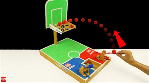 How To Make Basketball Or Tic Tac Toe Board Game Using Cardboard Youtube