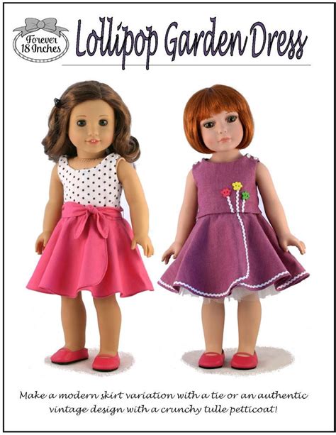 Forever 18 Inches Lollipop Garden Dress Doll Clothes Pattern 18 Inch