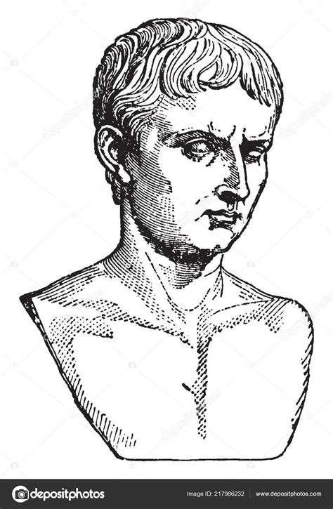 Emperor Augustus Founder Roman Principate First Roman Emperor Vintage