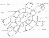 Coloring Inchworm Turtle Swimming Fun Getcolorings Homepage Wee Folk Appliques sketch template