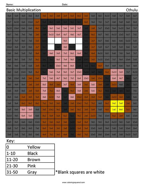400x400 astonishing coloring pages for graders grade thanksgiving. Holiday Multiplication and Division - Coloring Squared