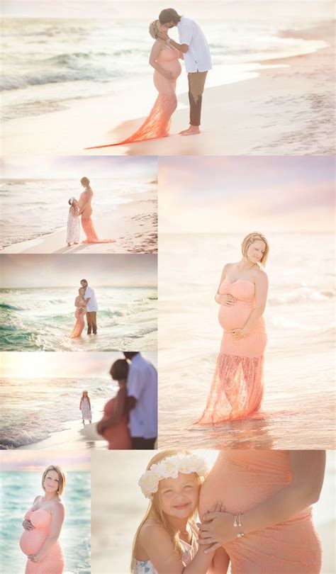 Beach Maternity Shoot Posing Stunning Maternity Session Taken On The