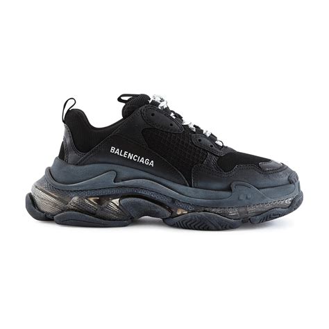 Balenciaga triple s clear sole, black and pink mens shoes uk8/42 / 544351w2fr1. Balenciaga Triple S Clear Sole Trainers in Black - Lyst