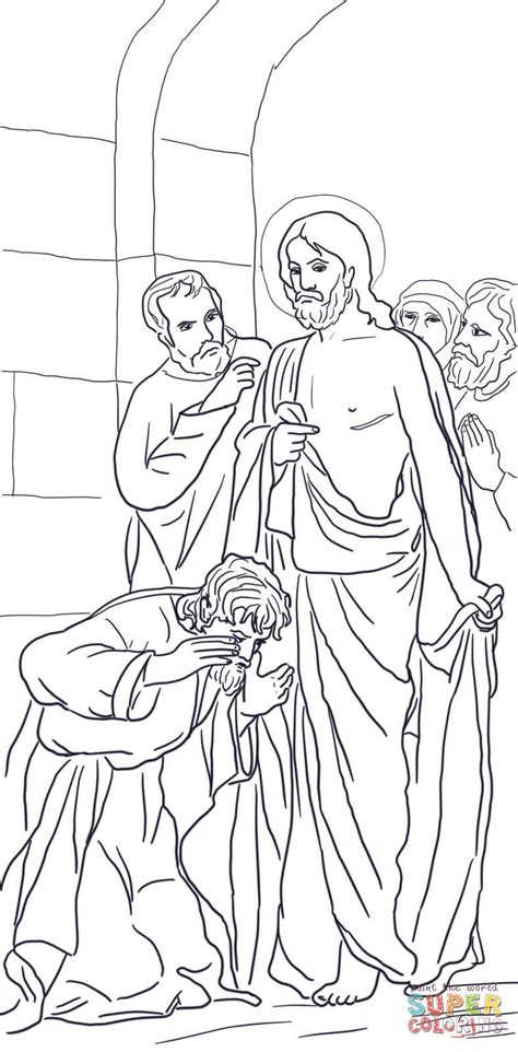 Jesus Appears To Thomas Coloring Page Free Printable Coloring Pages