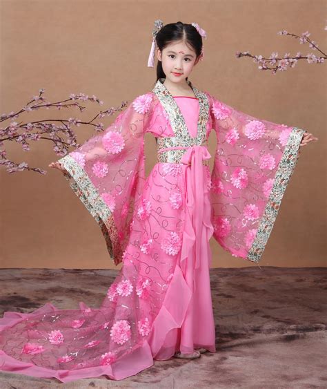 2019 New Pink Chinese Ancient Traditional Girls Hanfu Clothing Cosplay
