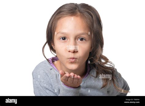 Beautiful Young Child Blowing Kiss Hi Res Stock Photography And Images