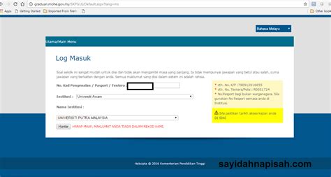 Check spelling or type a new query. Sistem Kajian Pengesanan Graduan 2016 - UPM boleh diakses ...