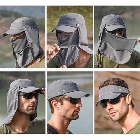 Collrown Sun Protection Cover Face Visor Outdoor Fishing Hat Summer