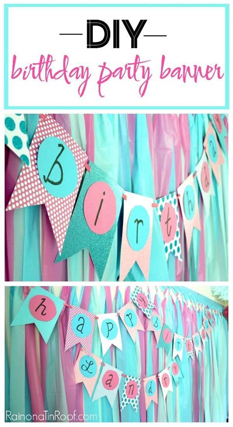 This Diy Birthday Party Banner Is Easy To Make And Can Be Customized