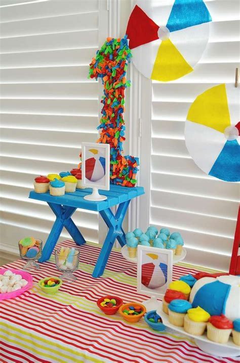 Beach Ball Birthday Party Ideas Photo 2 Of 45 Catch My Party
