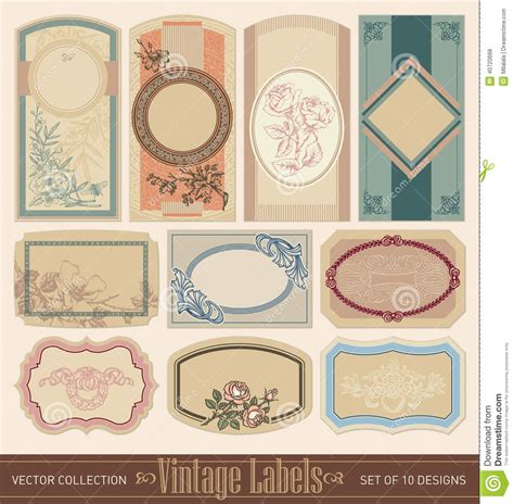 50 blank shipping label template in 2020 label template word. vintage-blank-labels-set-ornate-vector-eps-40720668.jpg ...