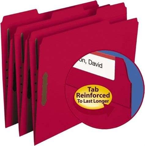 Smead File Folders With Top Tab Letter Red 50pack Msc