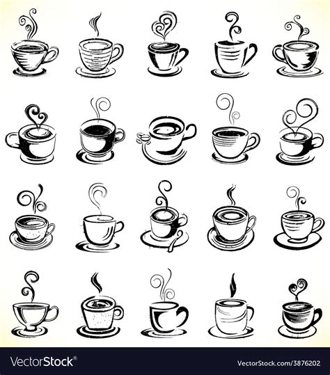 Hand Drawn Coffee Cup Royalty Free Vector Image
